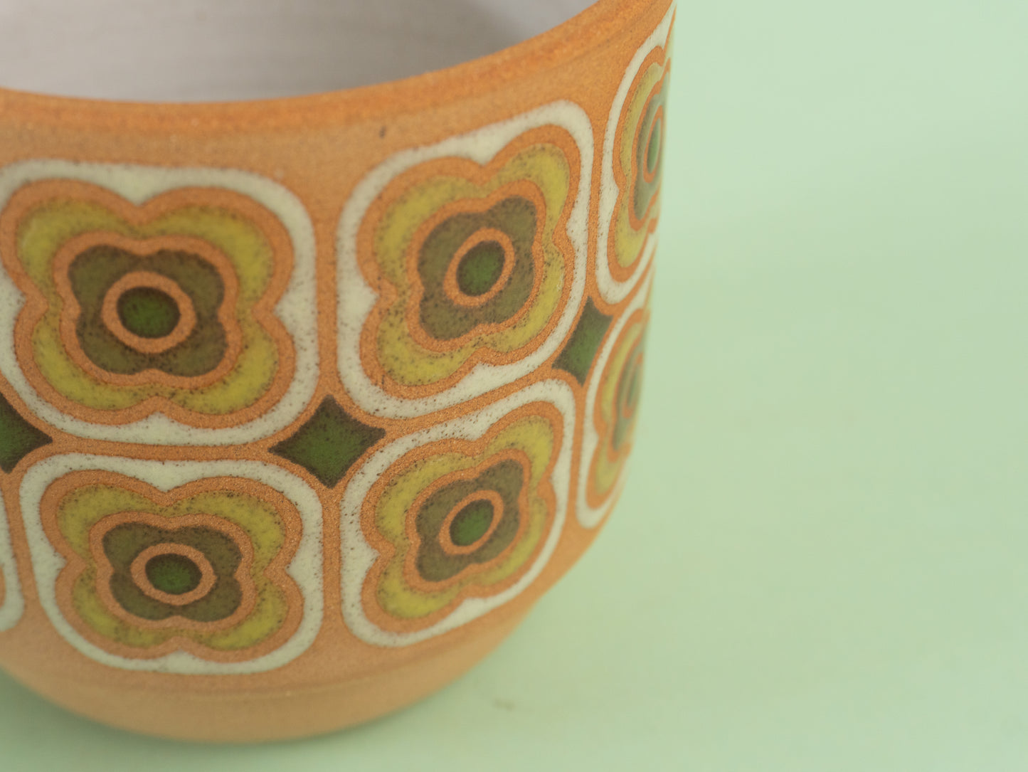 peony mug in green