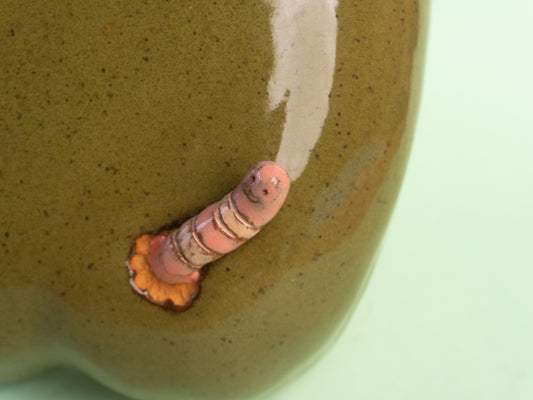 green apple wall planter