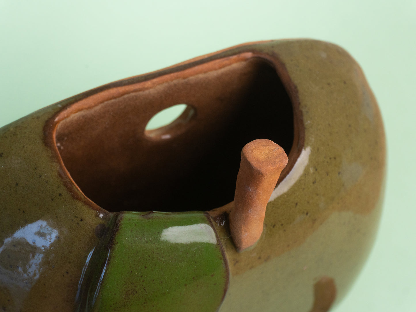 green apple wall planter