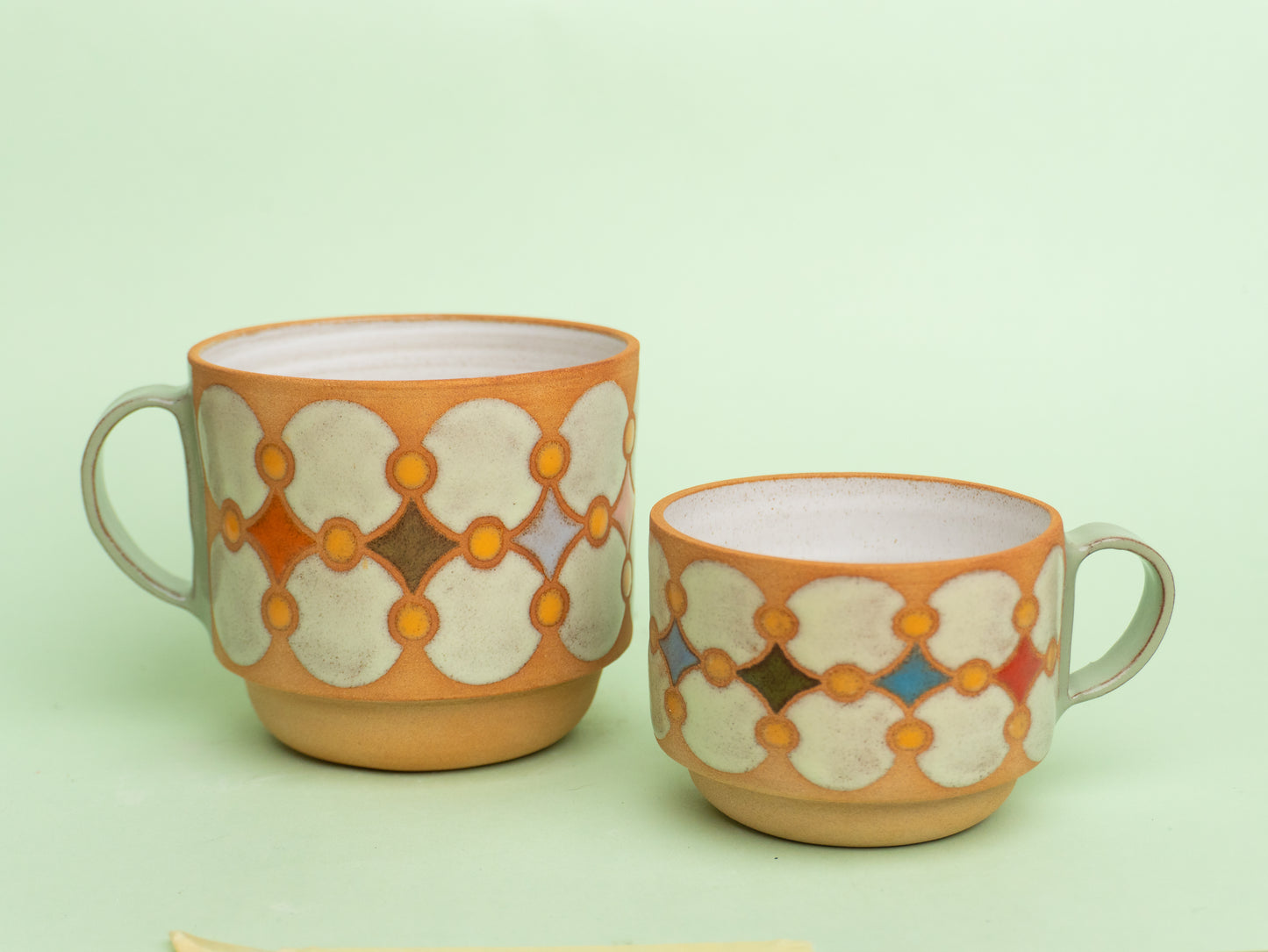 confetti mug in light green