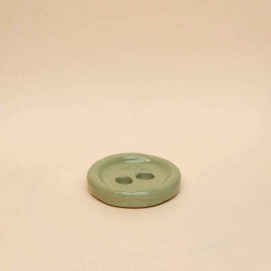 Sage Button Coaster