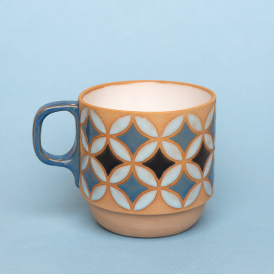 lily mug in blue