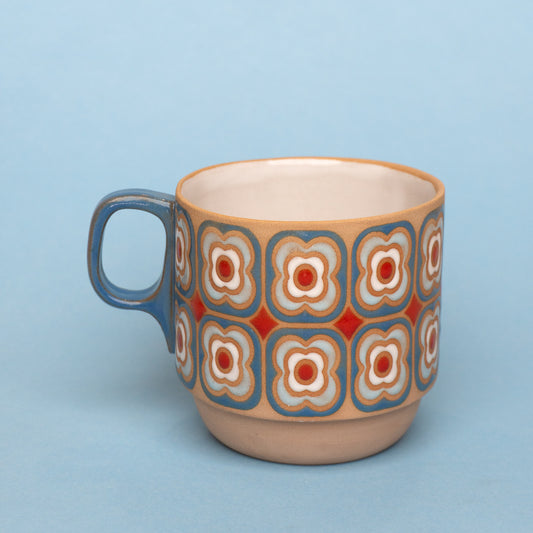peony mug in blue