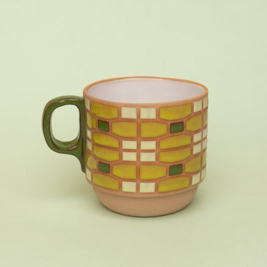 orchid mug in green