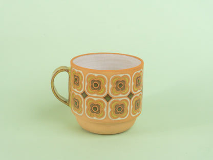 peony mug in green
