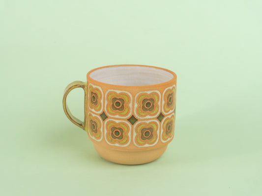 peony mug in green