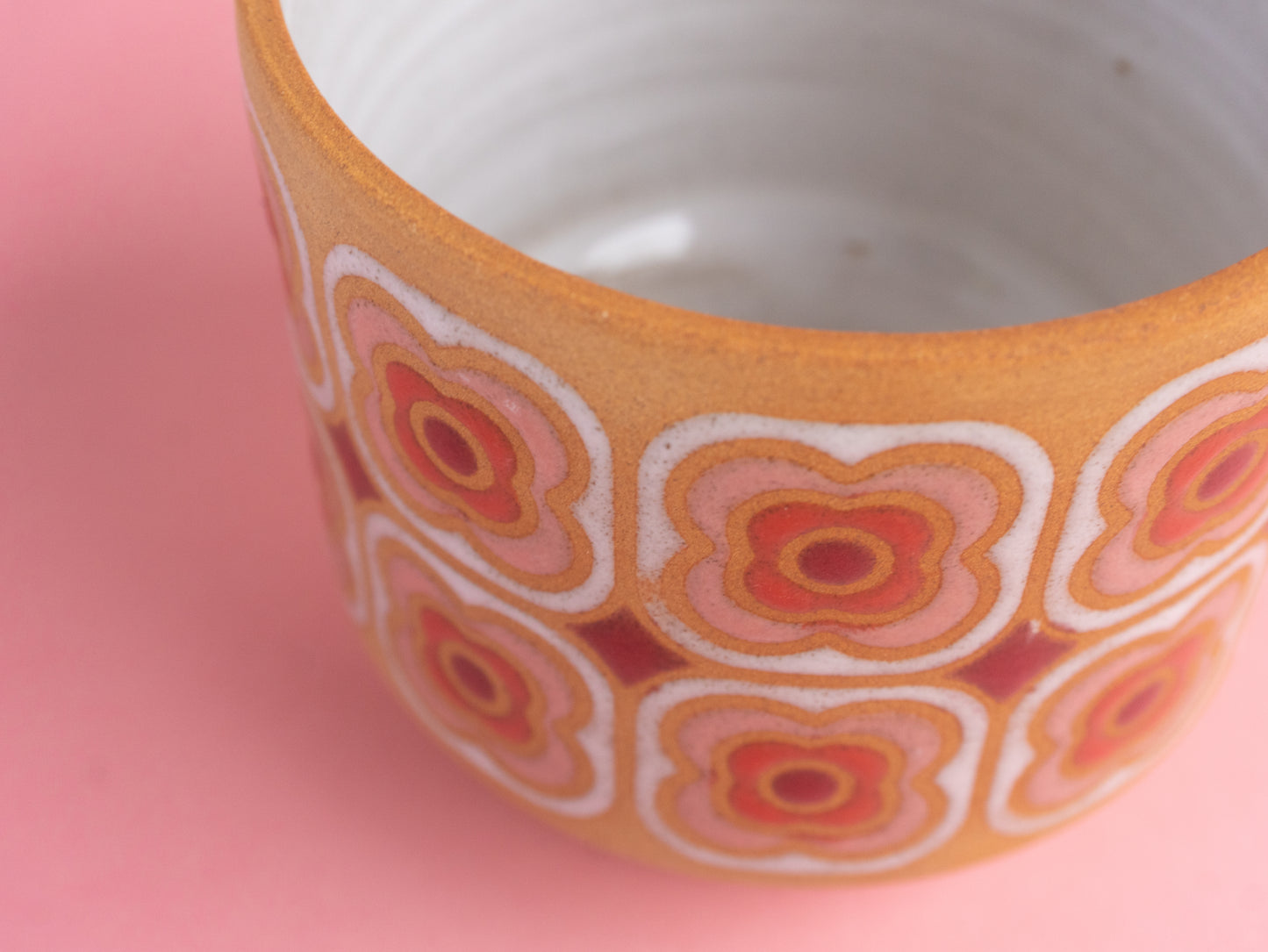 peony mug in red