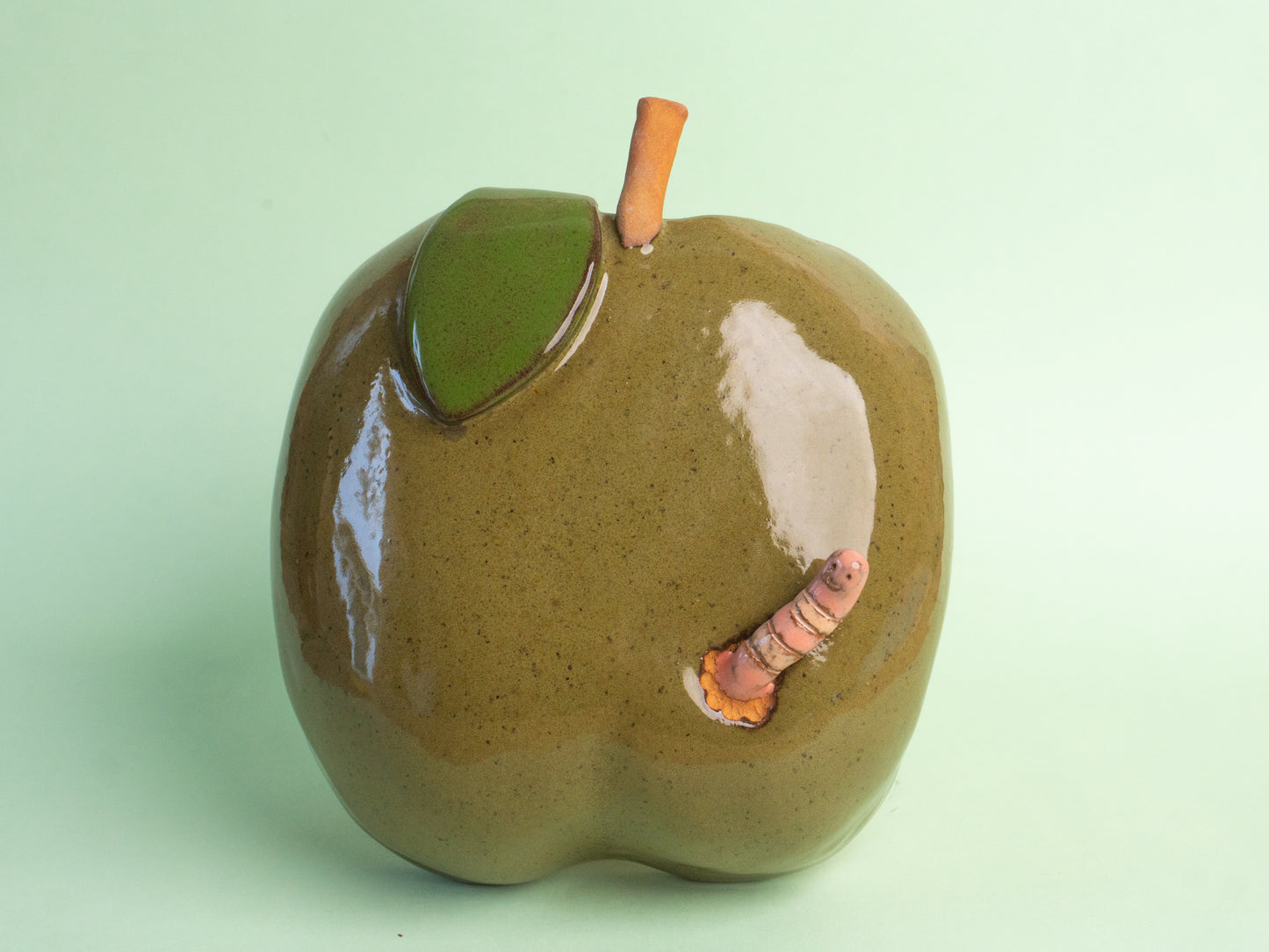 green apple wall planter