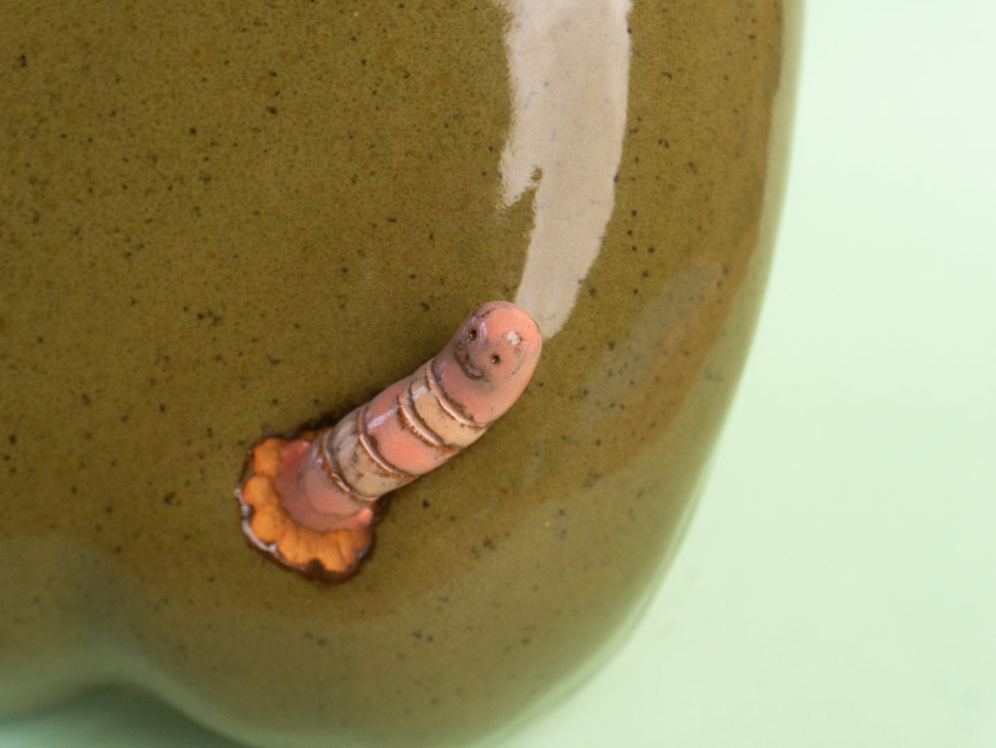 green apple wall planter