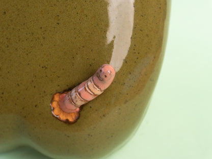 green apple wall planter