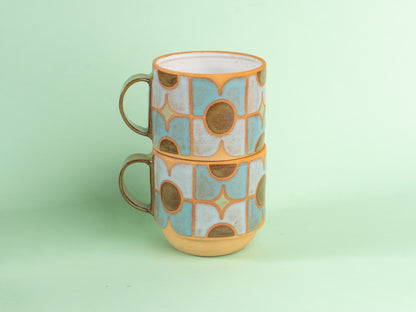 pansy mug in light blue