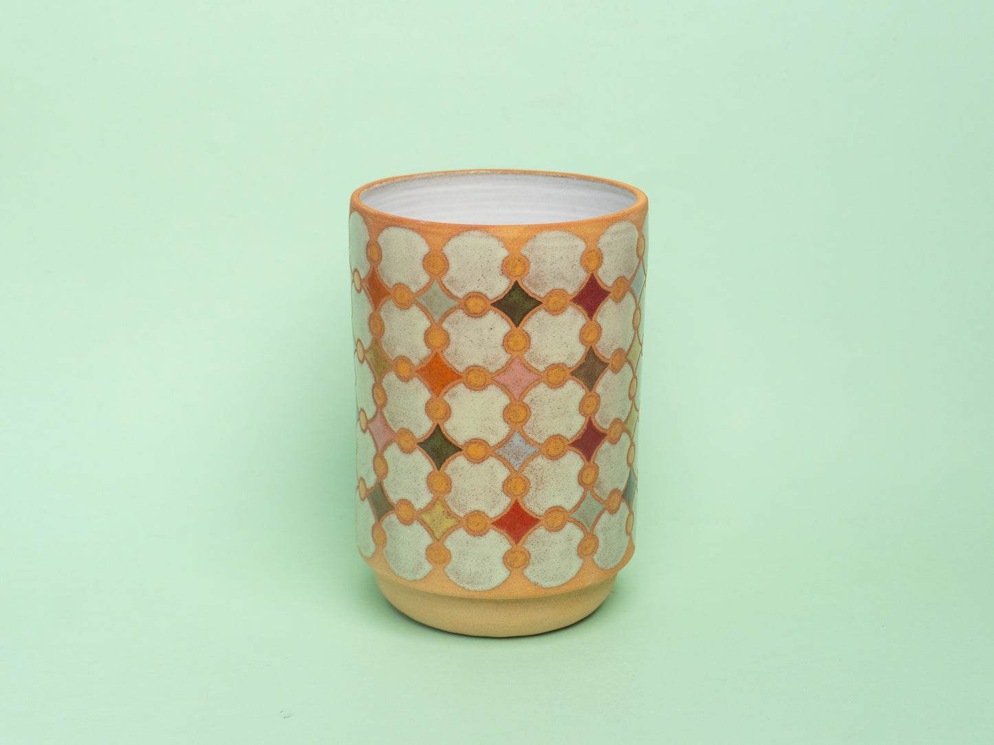 confetti utensil holder/vase in green