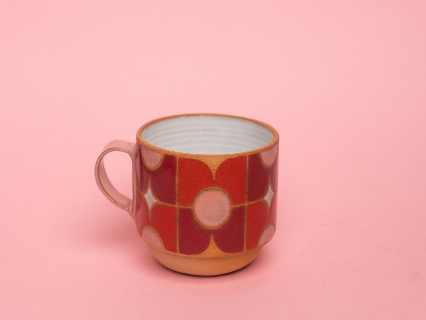 pansy mug in red