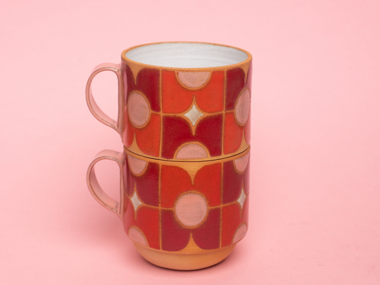 pansy mug in red