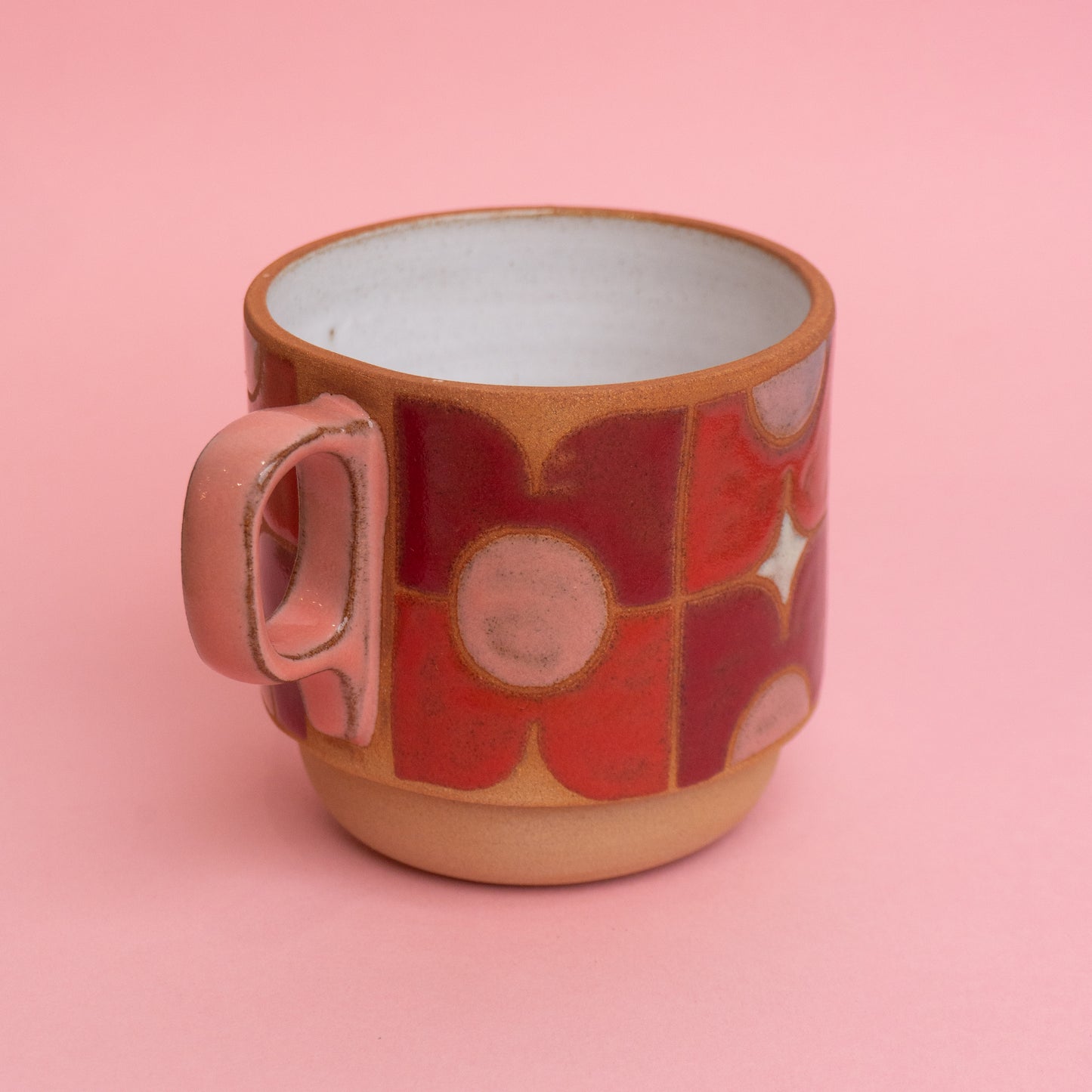 pansy mug in red