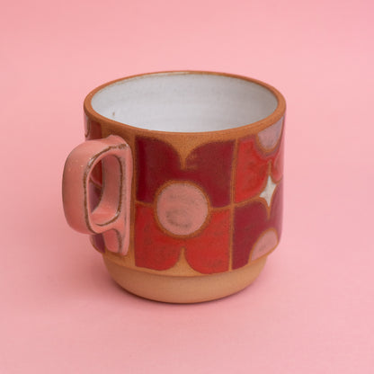 pansy mug in red