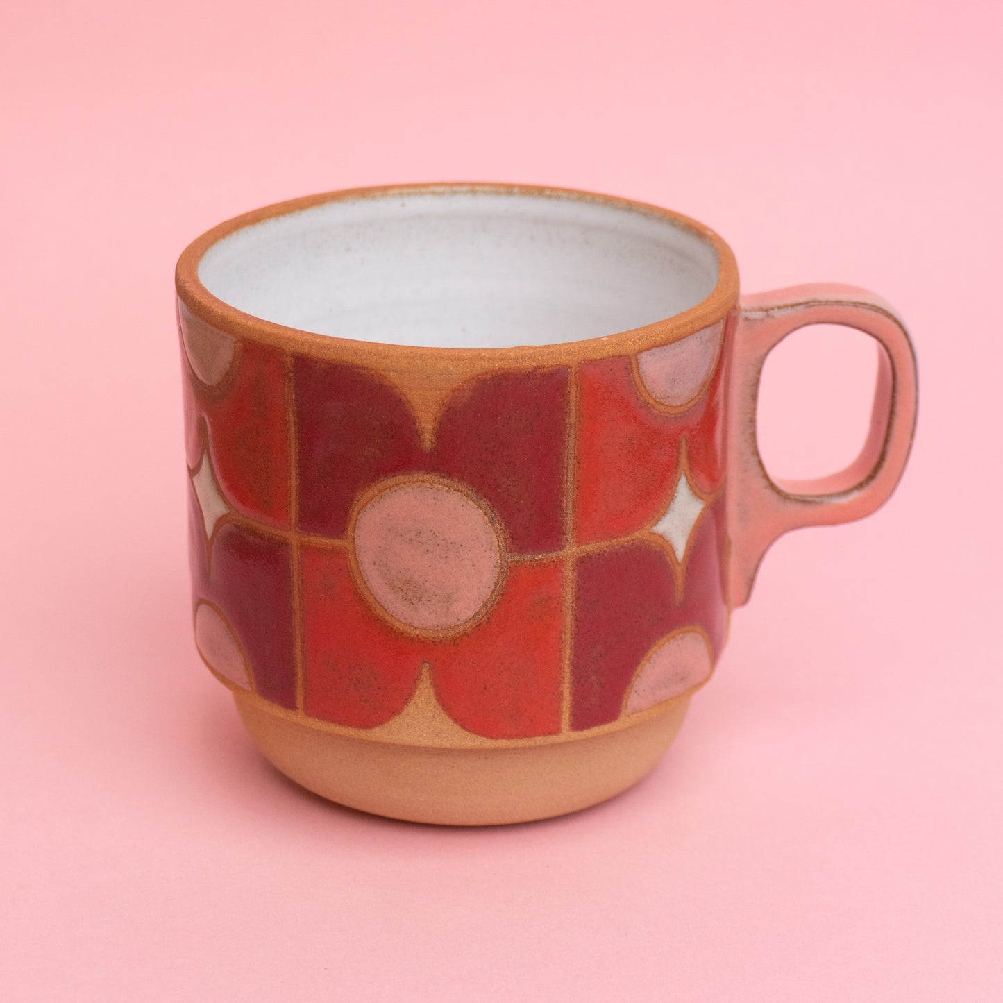 pansy mug in red