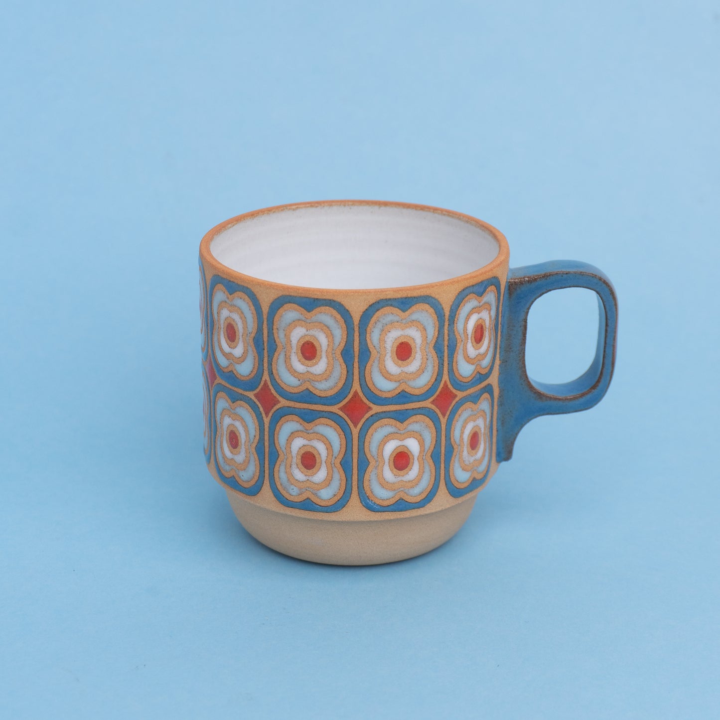 peony mug in blue