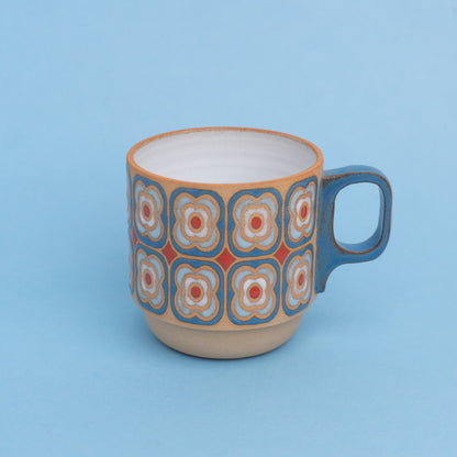 peony mug in blue