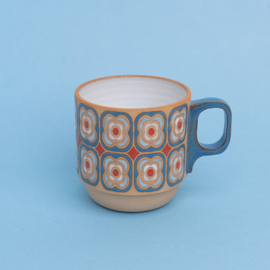 peony mug in blue