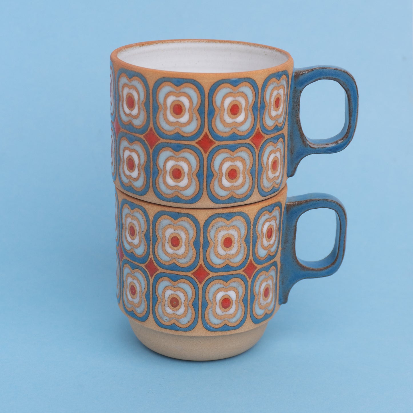 peony mug in blue