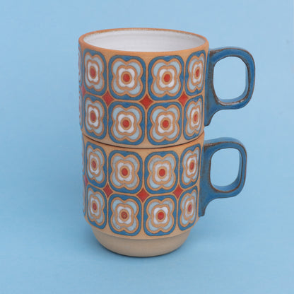 peony mug in blue