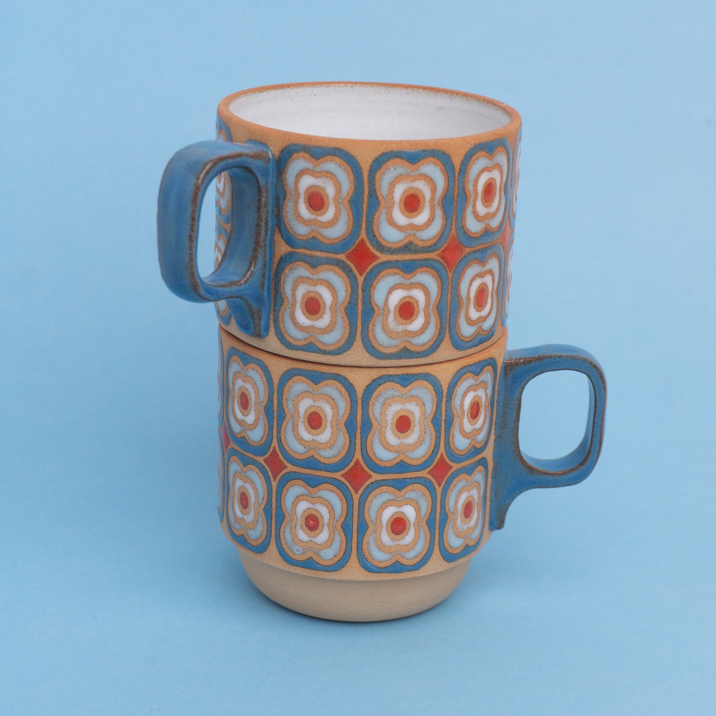 peony mug in blue