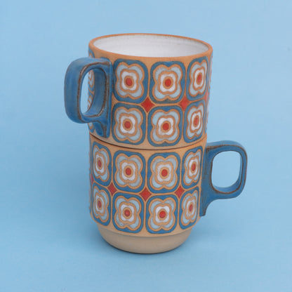 peony mug in blue