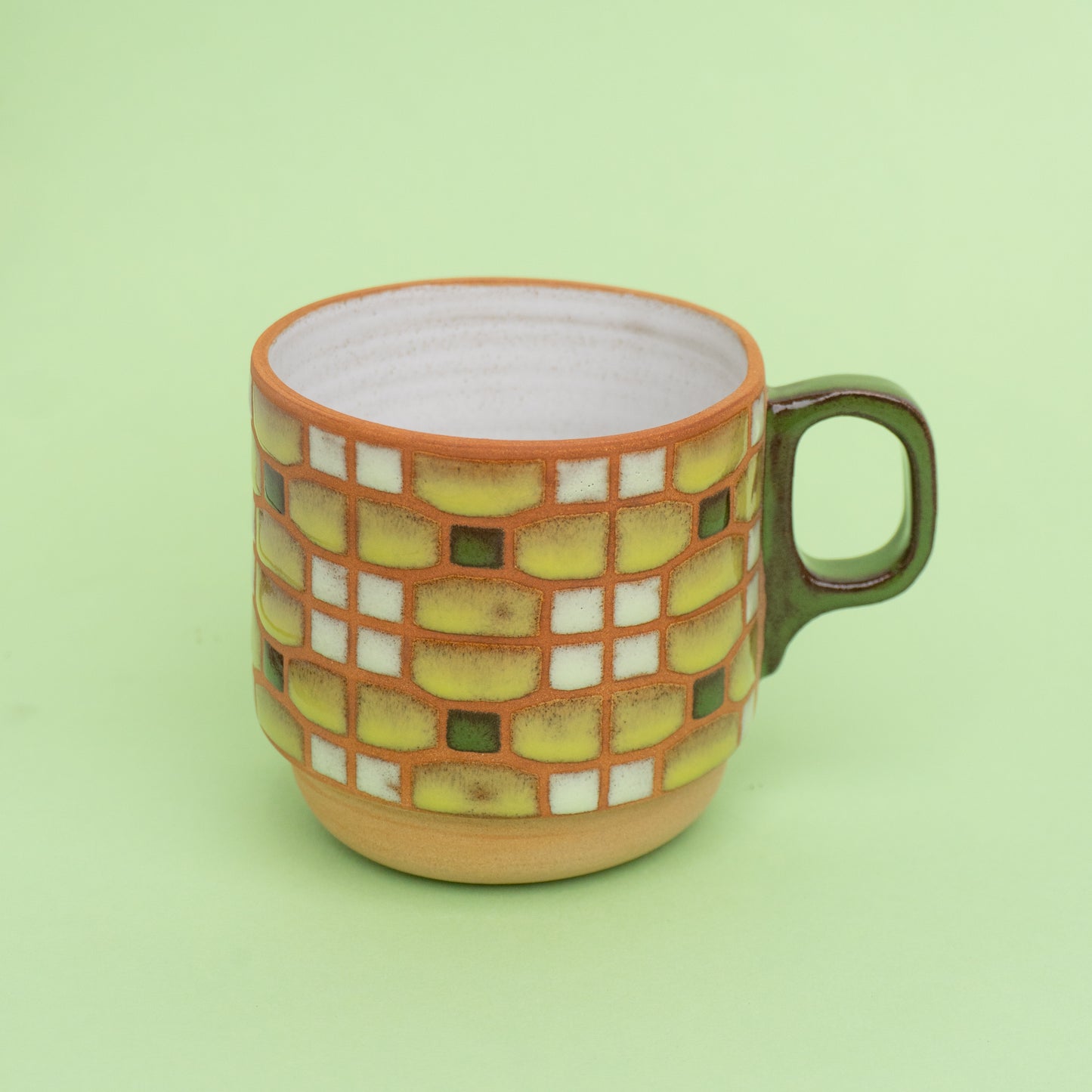 orchid mug in green