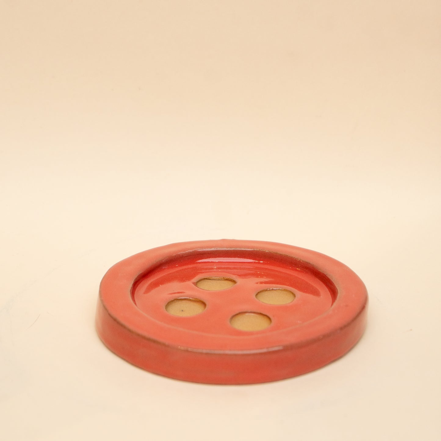 Pink Button Coaster