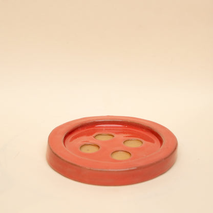 Pink Button Coaster