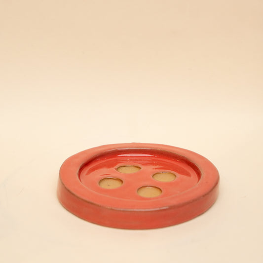 Pink Button Coaster