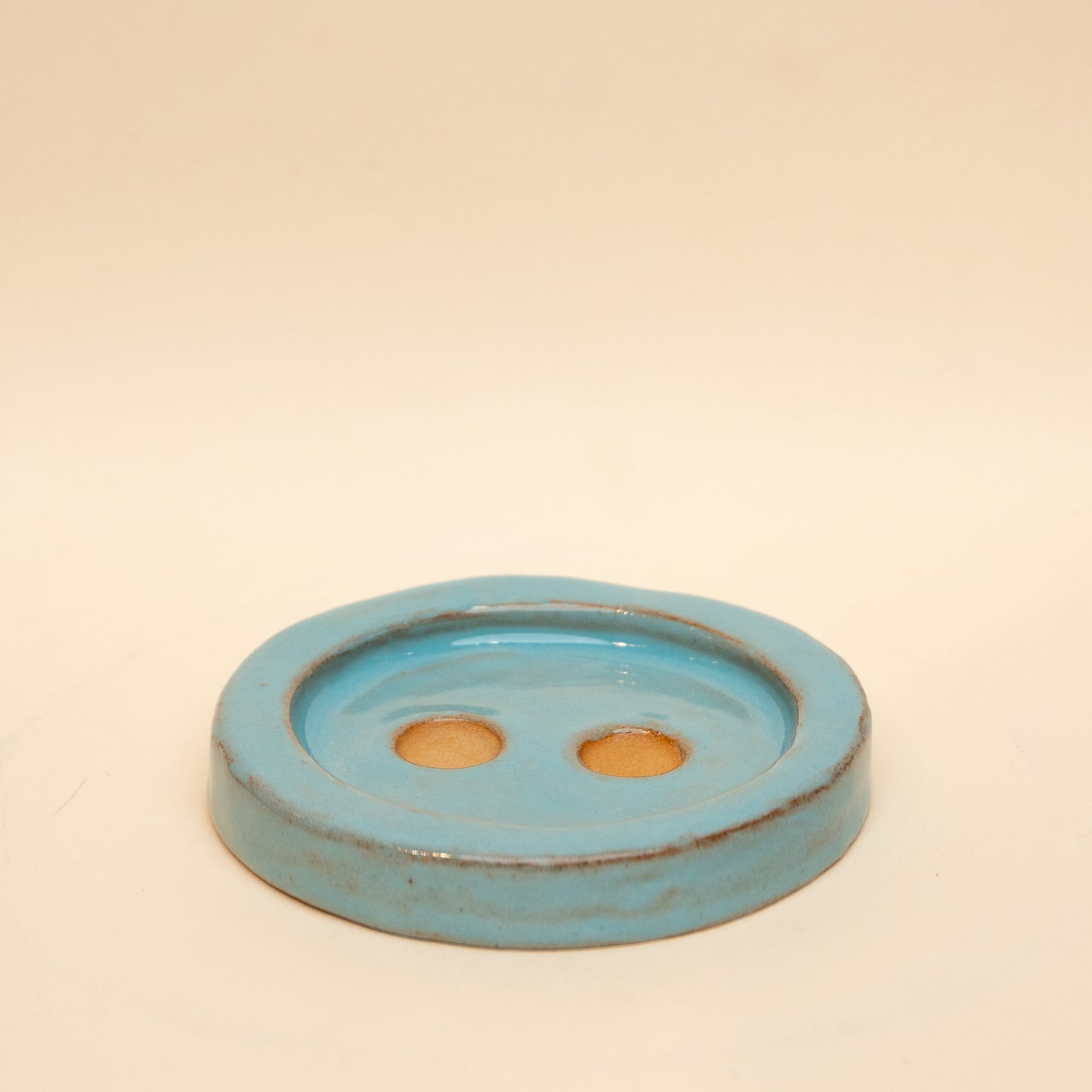 Blue Button Coaster