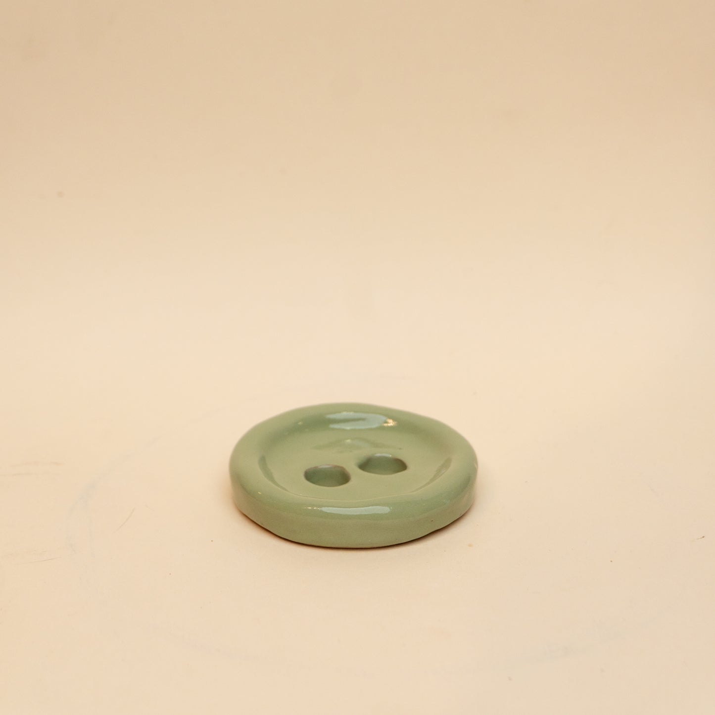 Sage Button Coaster