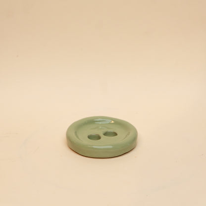 Sage Button Coaster
