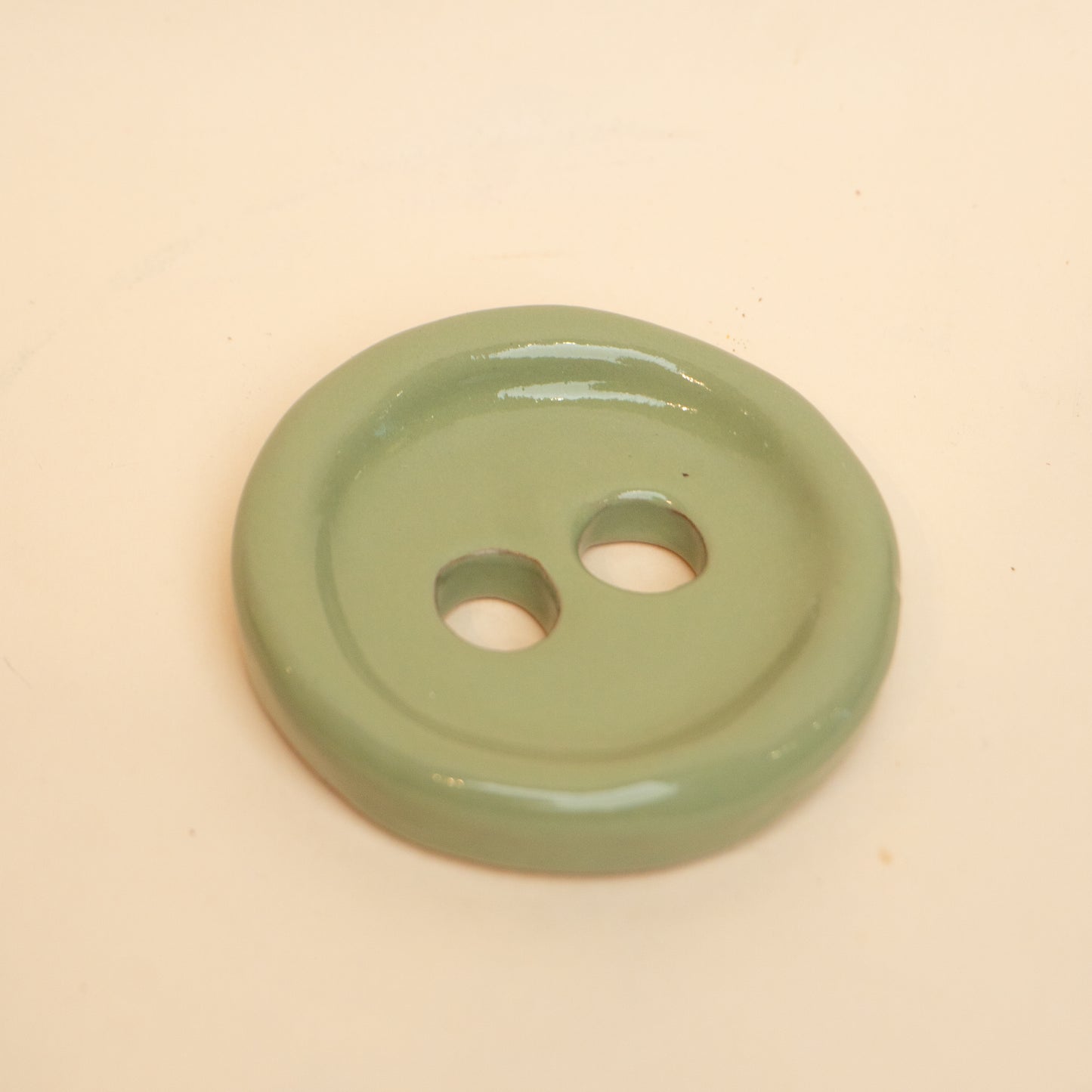 Sage Button Coaster