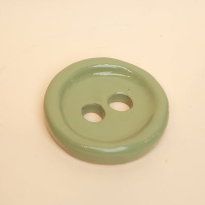 Sage Button Coaster
