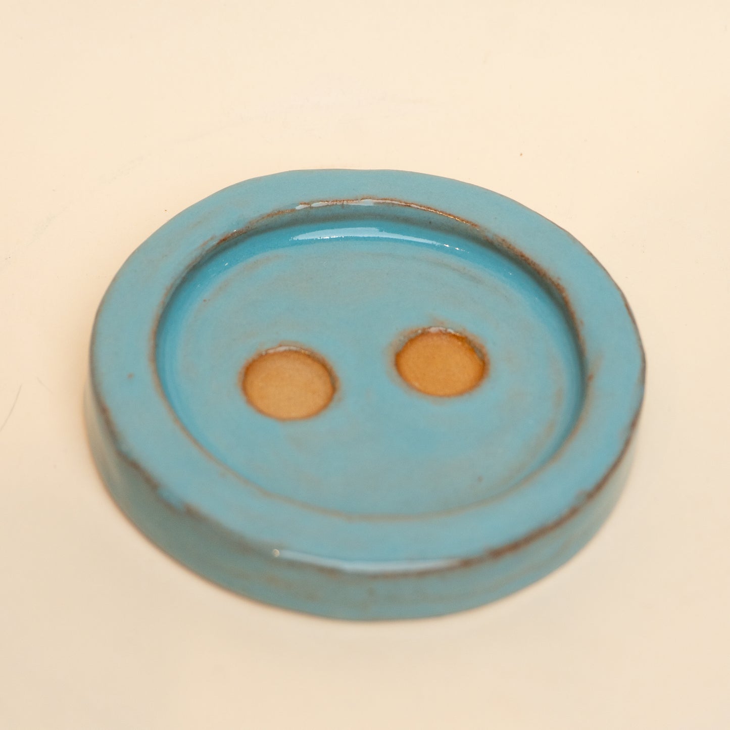 Blue Button Coaster