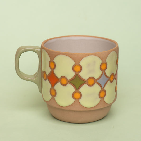 confetti mug in light green