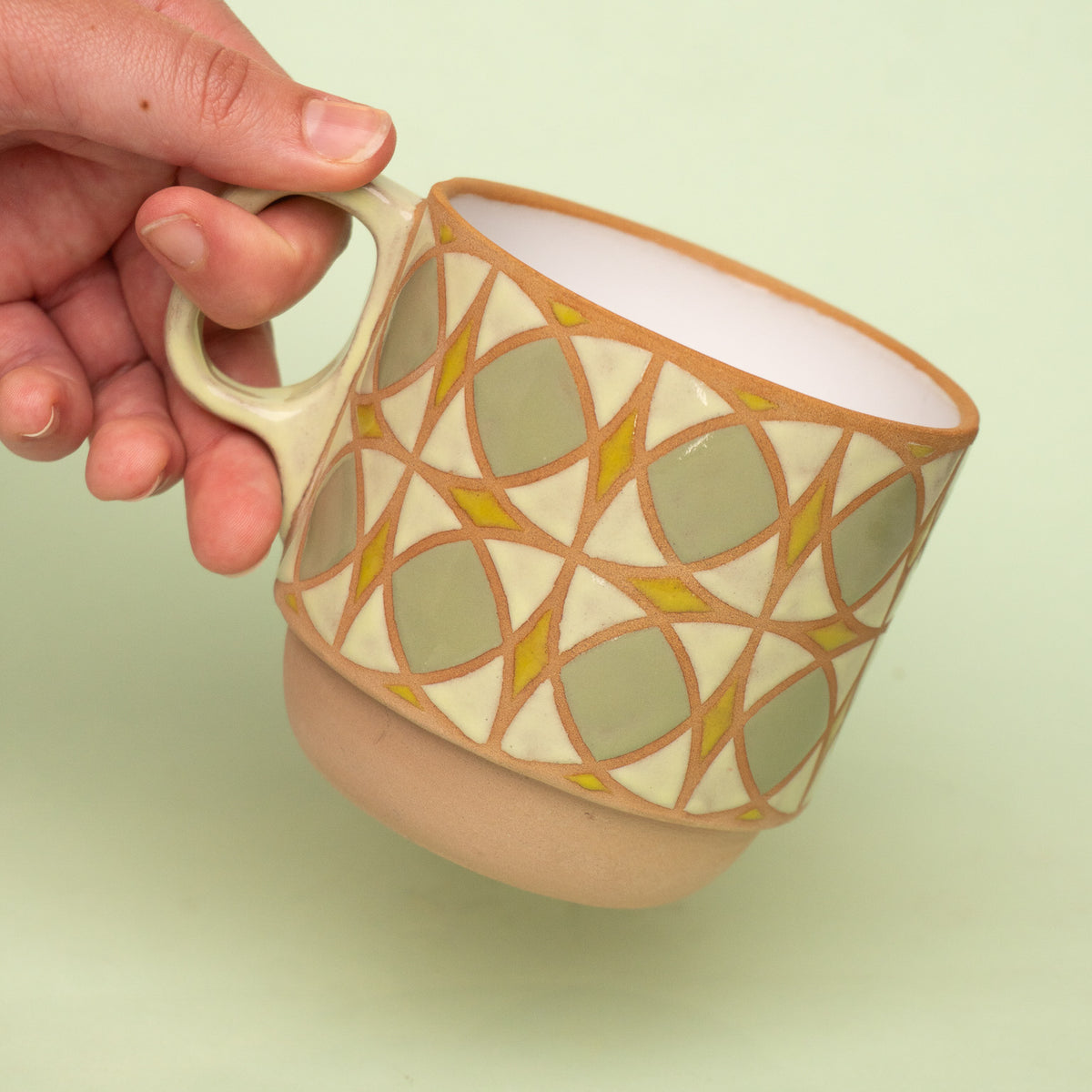 tulip mug in electric green
