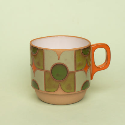 pansy mug in green