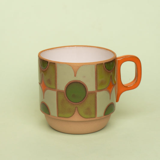 pansy mug in green