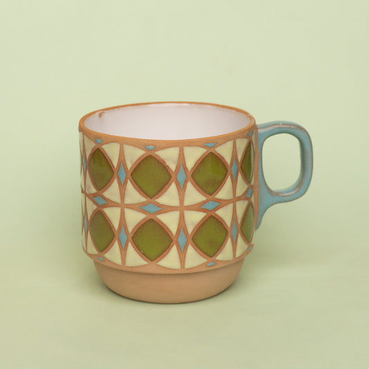 tulip mug in green
