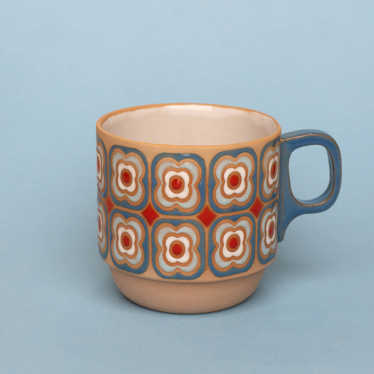 peony mug in blue