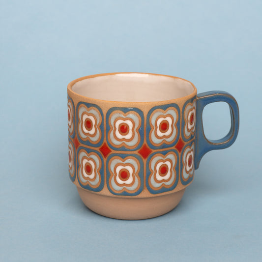 peony mug in blue