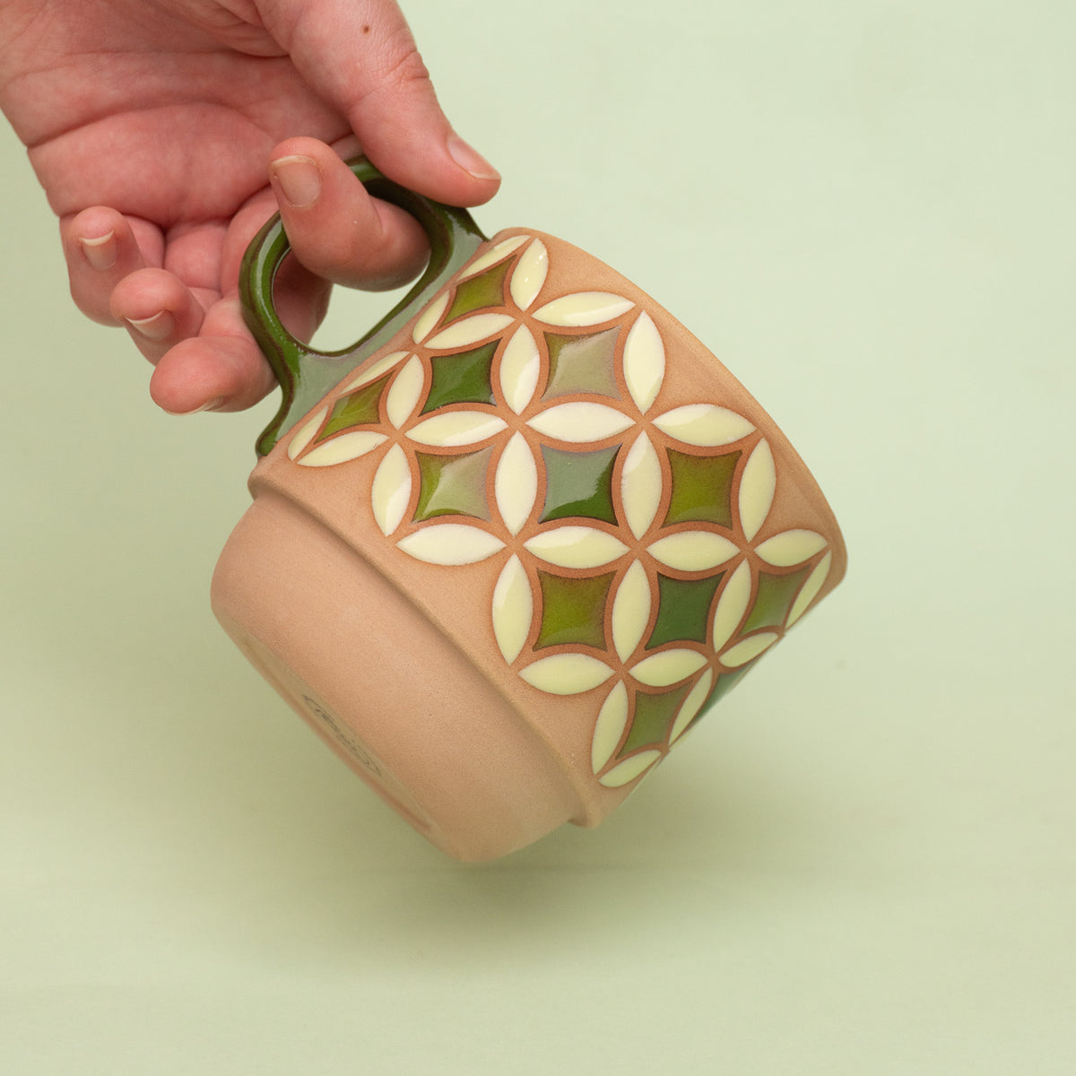 lily mug in green