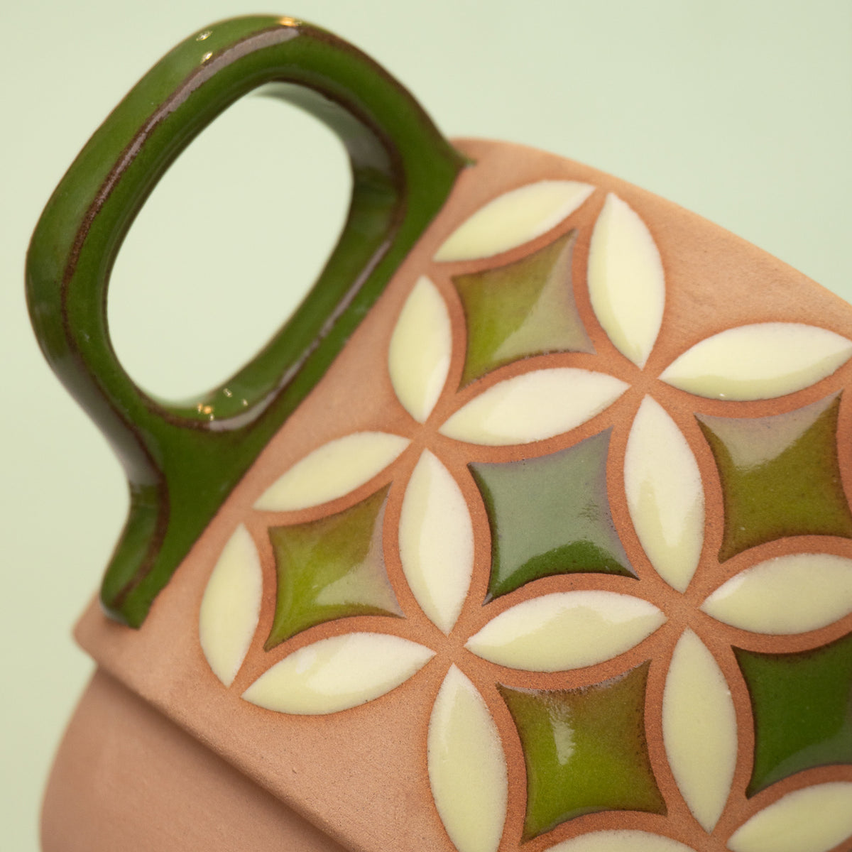 lily mug in green