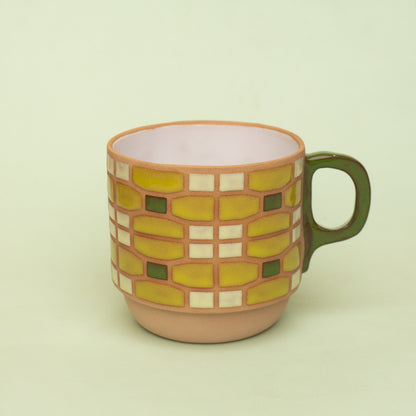 orchid mug in green