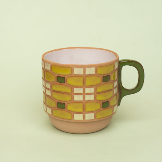 orchid mug in green
