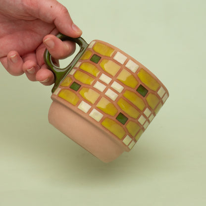 orchid mug in green